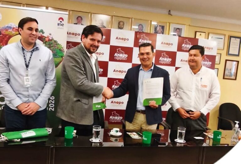 Anapo firma convenio con INE y se suma al Censo Agropecuario 2026